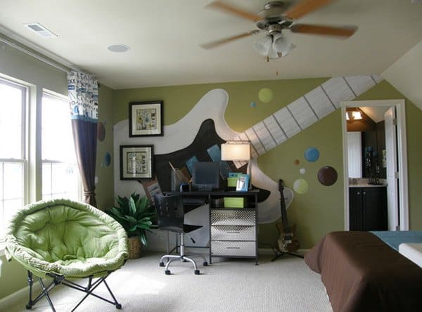 musical futuristic bedroom