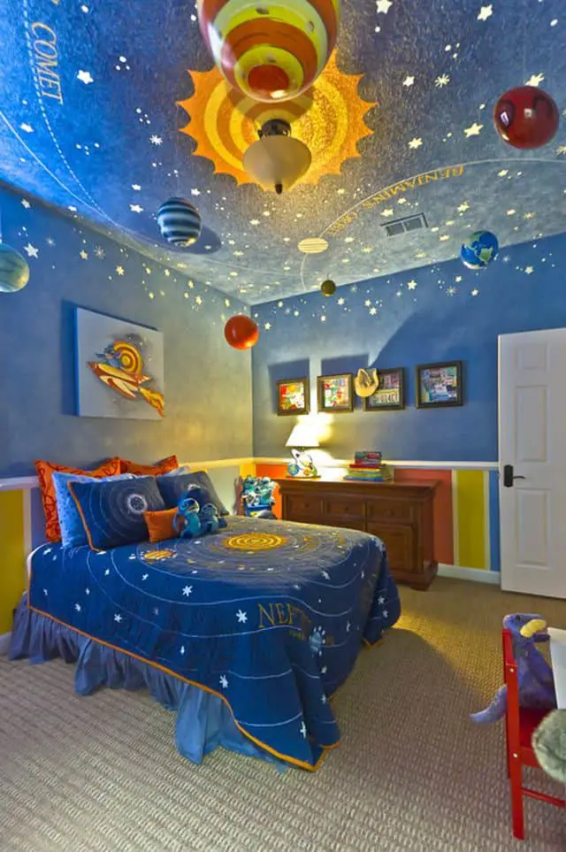 space themed futuristic bedroom