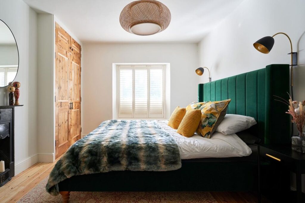 multicolored bedroom