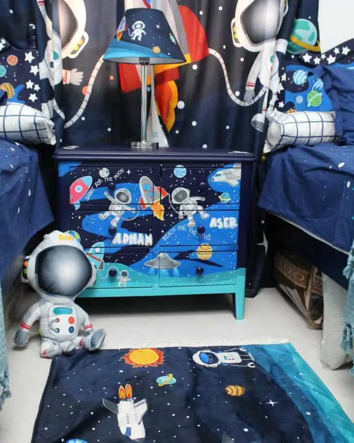 nightstand for space bedroom