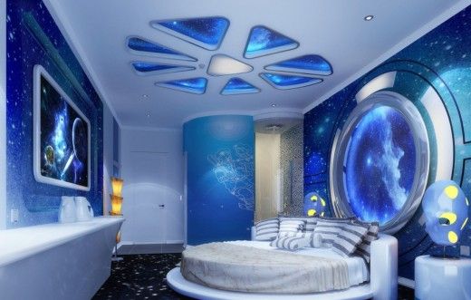 outer space themed bedroom