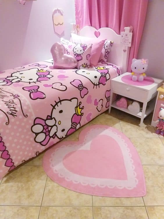 25 Adorable Hello Kitty Bedroom Decoration Ideas for Girls  Hello kitty  bedroom, Hello kitty bedroom set, Kids bedroom designs