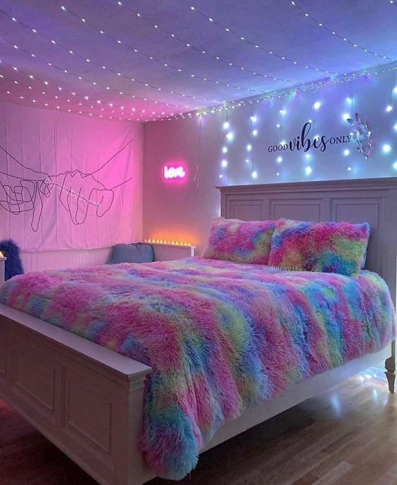 neon light bedroom decor