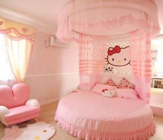 royal pink bedroom for girls