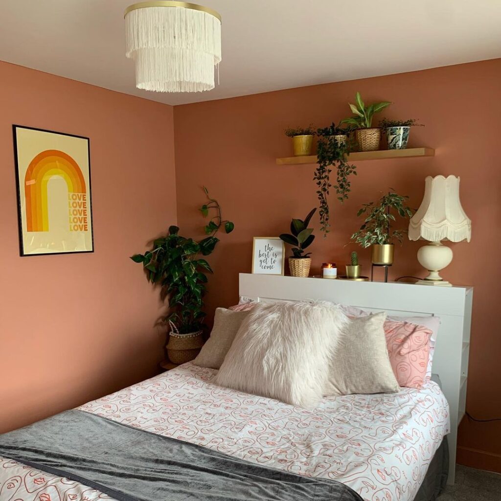 boho terracotta bedroom