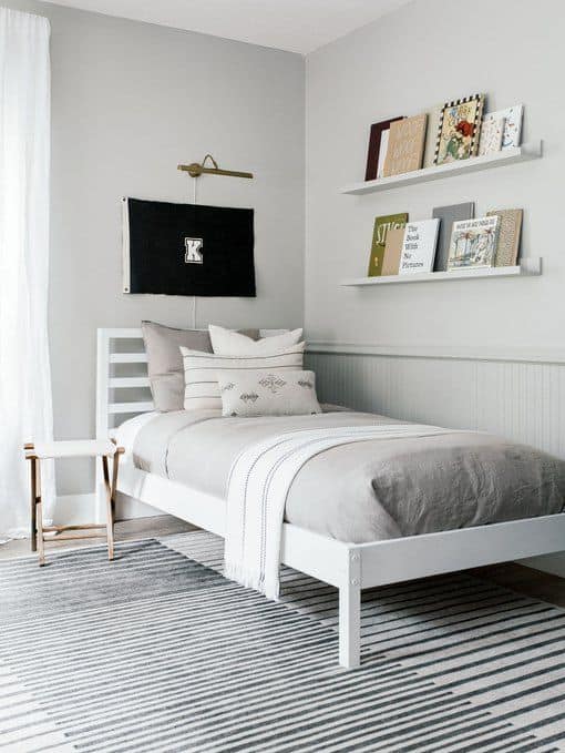 white scandinavian bedroom