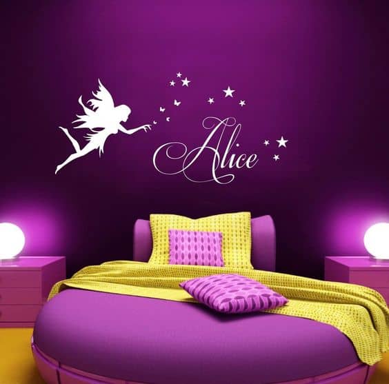 a purple fairy bedroom