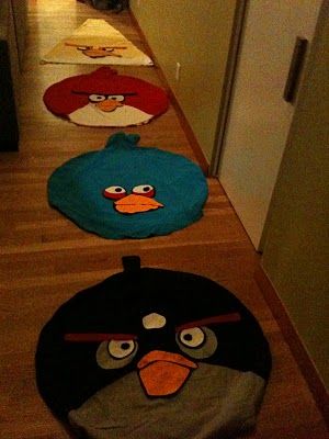 angry birds foot mats