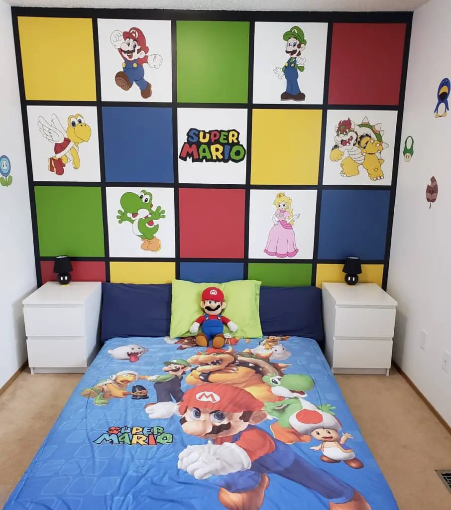 Mario bedroom wall