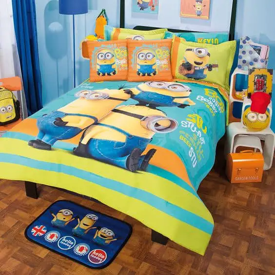 colorful minion bedroom