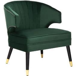 green accent armchair