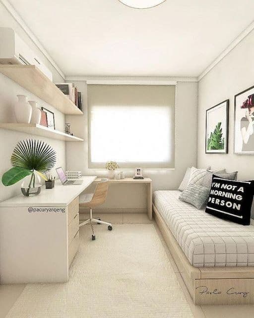 bedroom with office