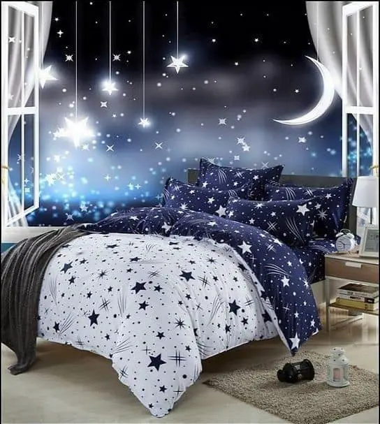 aesthetic galaxy bedroom