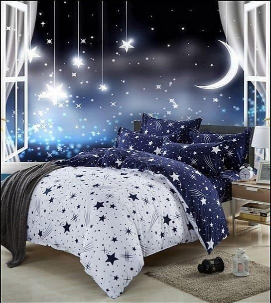 aesthetic galaxy bedroom