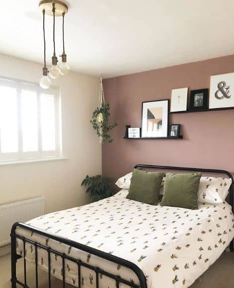 brown and cream bedroom