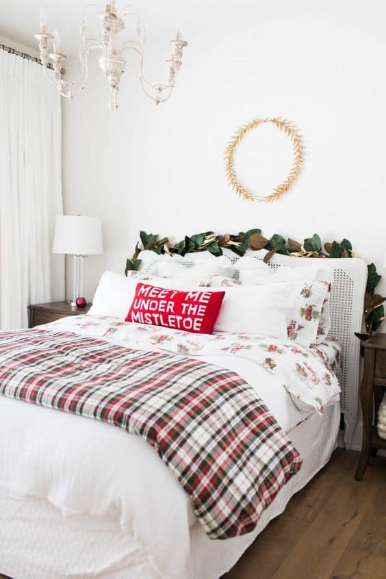 simple Christmas bedroom