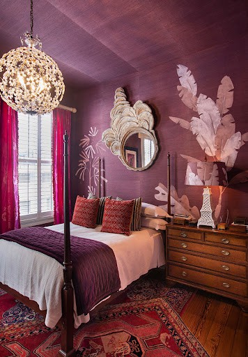 dark mauve bedroom idea