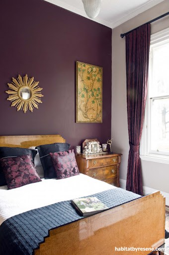 dark purple bedroom idea