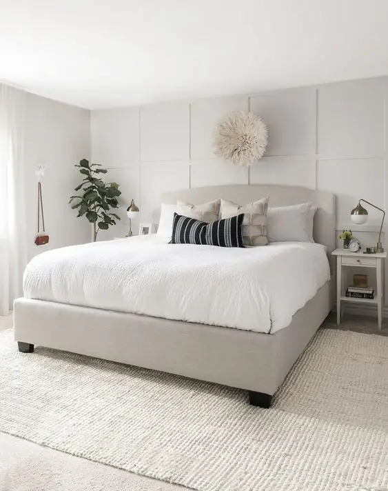 light gray bedroom