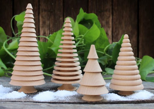 little wooden Christmas tree for table decor