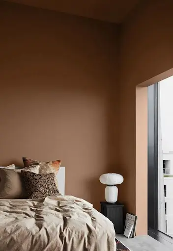 brown and beige bedroom idea