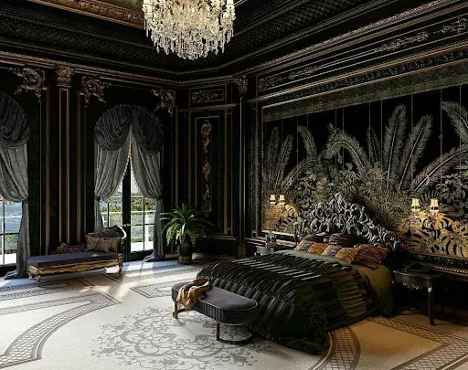 Gothic-inspired bedroom