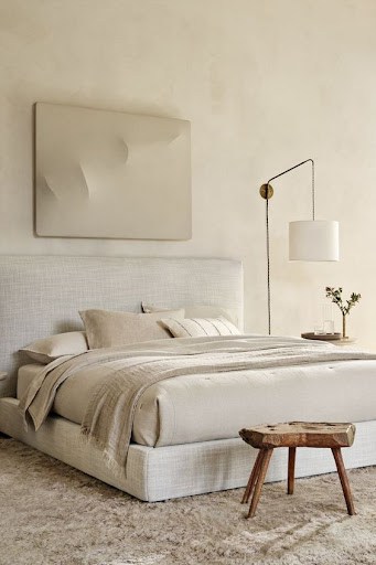 monochrome beige bedroom idea