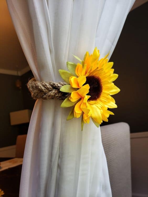 sunflower tieback for curtains