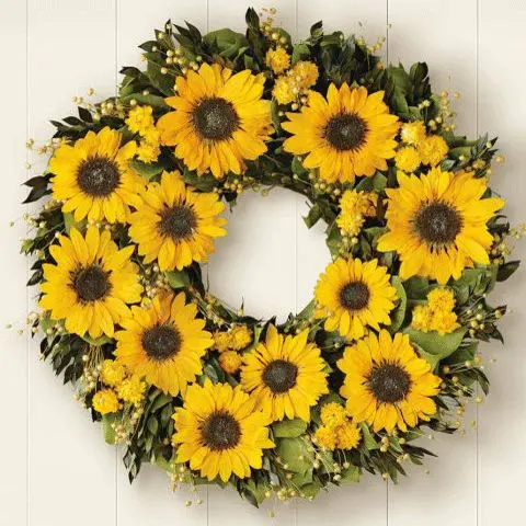 sunflower wreath