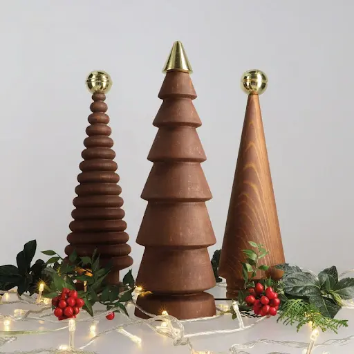 wooden boho christmas tree