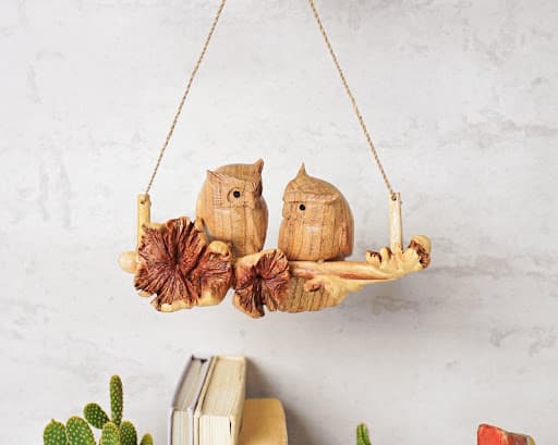 wooden owl decor