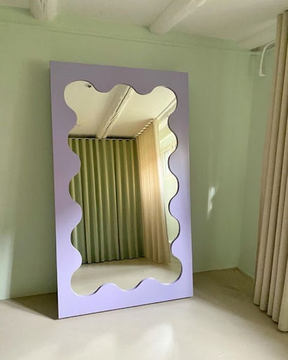 pastel bedroom mirror idea