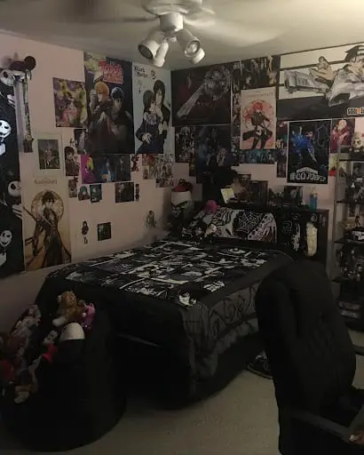 dark anime bedroom idea