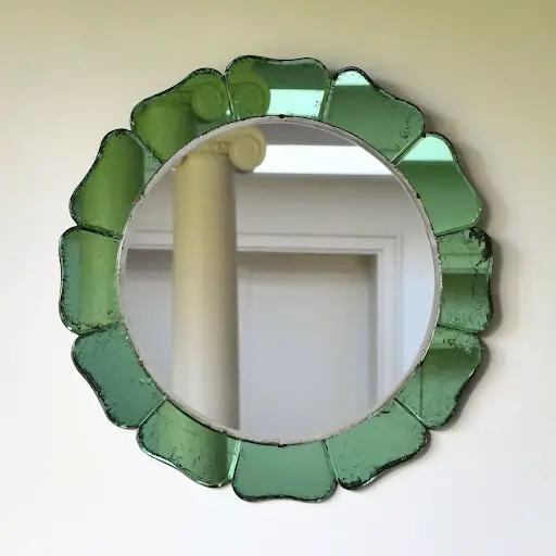 glass green mirror for bedroom