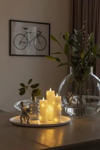 aesthetic decor idea with led candles