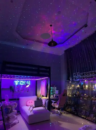 neon anime bedroom idea