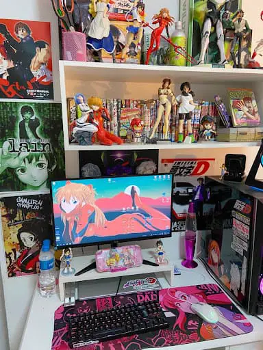 retro anime bedroom decor