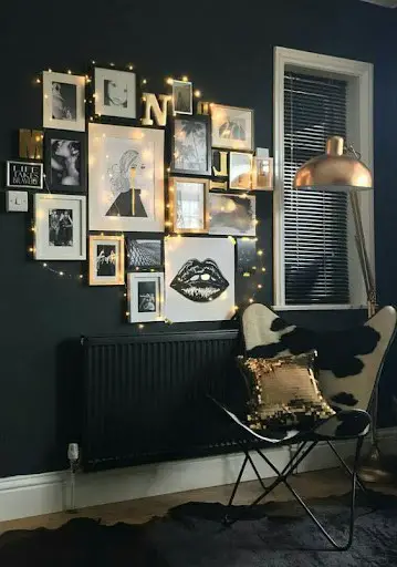 aesthetic wall art decor with LED Lights