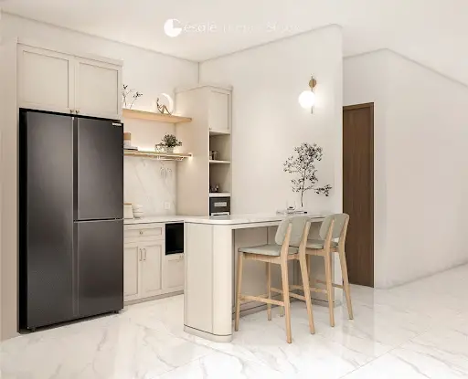 simple beige kitchen idea