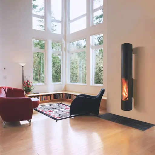 wall mounted modern fireplace