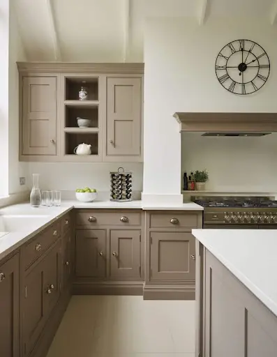dark beige kitchen cabinet idea