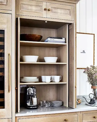 coffee station idea in a cabinet