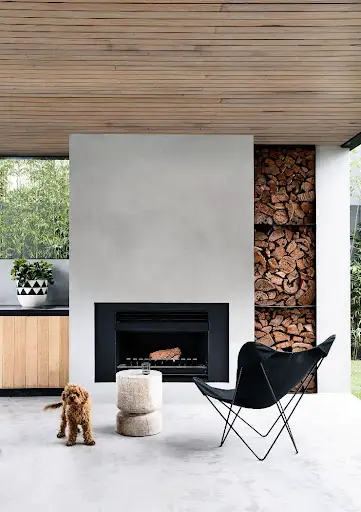 modern fireplace decor 