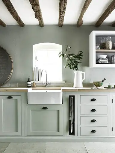 all-sage green kitchen design