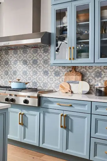 18 Elegantly Rustic Farmhouse Blue Kitchen Cabinet Ideas!