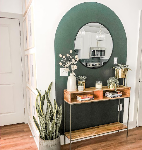 foyer green wall idea