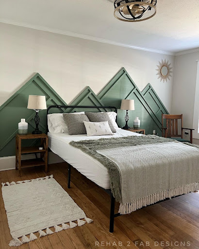 green mountain accent wall idea