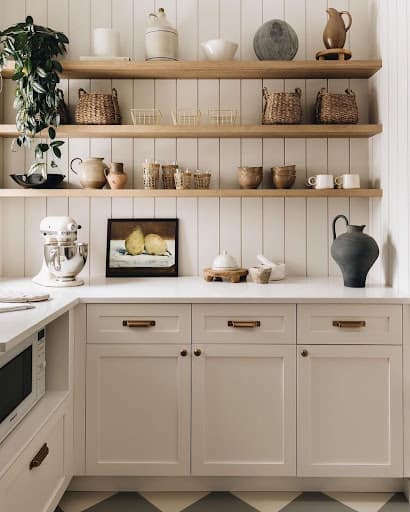 neutral colored pantry idea