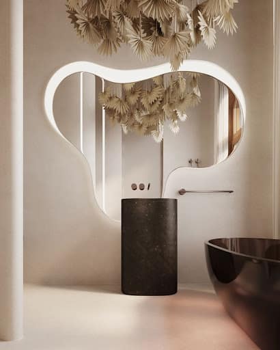 bathroom mirror idea with lighting