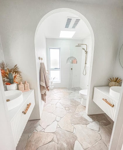 coastal bathroom floor design